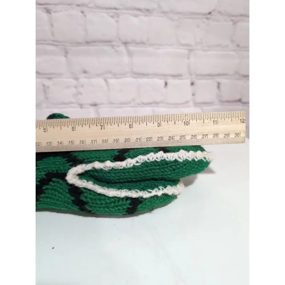 Nirvana Designs Alligator Dragon Knit In Nepal Wool Fleece Lined Puppet Mittens